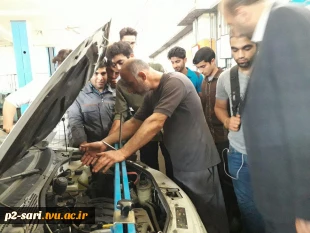 بازدید دانشجویان مکانیک خودرو از نمایندگی بخش 6
