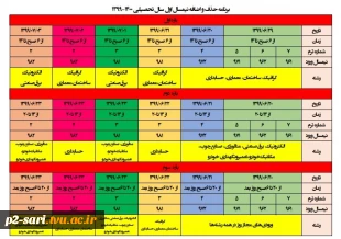 برنامه زمان‌بندی حذف و اضافه نیمسال اول سال تحصیلی 1400-1399 3